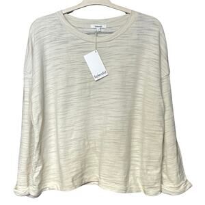 Splendid collection long sleeve top cream lightweight flowy women’s size large